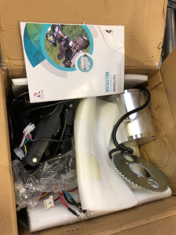 Photo 1 of 48V Go Kart Motor Kit 1000W Electric Brushless DC Motor Kits 3500RPM with 30A BLDC Mid Motor Speed Controller Handlebar Twist Grip Throttle (48V1000W Kits with Mounting Bracket) 48V 1000W 48V 1000W