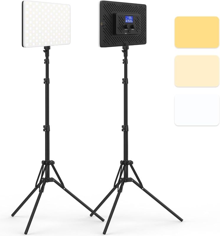 Photo 1 of 2 Packs LED Video Light with 63" Tripod Stand
