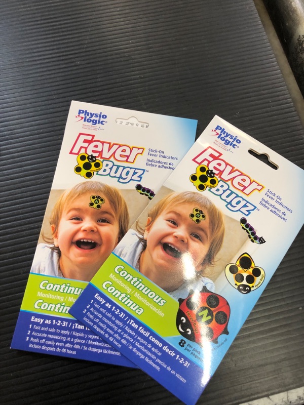 Photo 2 of  2 PACK 
Physio Logic Fever-Bugz Indicator, Allows to Continuously Monitor Fever or Temperature for Up to 48 Hours, Colorful Stick-on that is Safe, Accurate, and Fast
