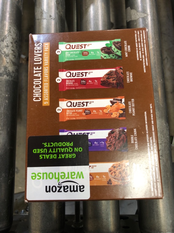 Photo 2 of  expires- 10/24/24
Quest Nutrition Chocolate Lovers Variety Pack, High Protein, Low Carb, Gluten Free, Keto Friendly, 12 Count
