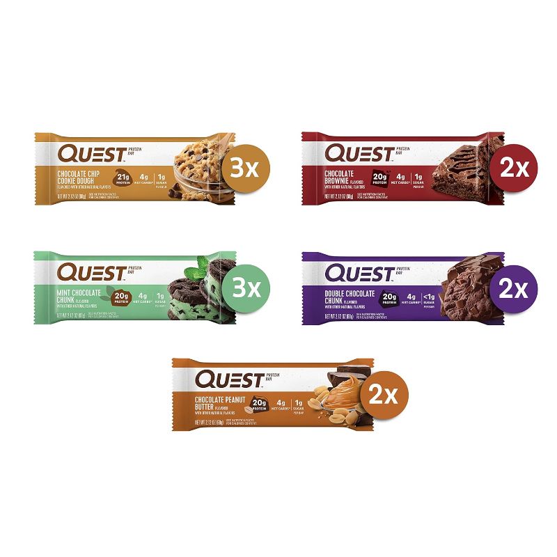 Photo 1 of  expires- 10/24/24
Quest Nutrition Chocolate Lovers Variety Pack, High Protein, Low Carb, Gluten Free, Keto Friendly, 12 Count
