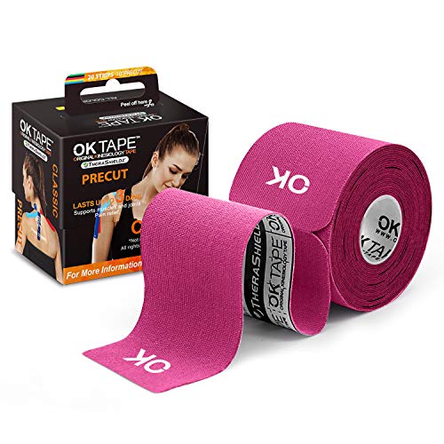 Photo 1 of  2 pack 
OK TAPE Sports Kinesiology Tape - 20 Strips Precut Latex Free Waterproof Athletic Tape for Pain Relief