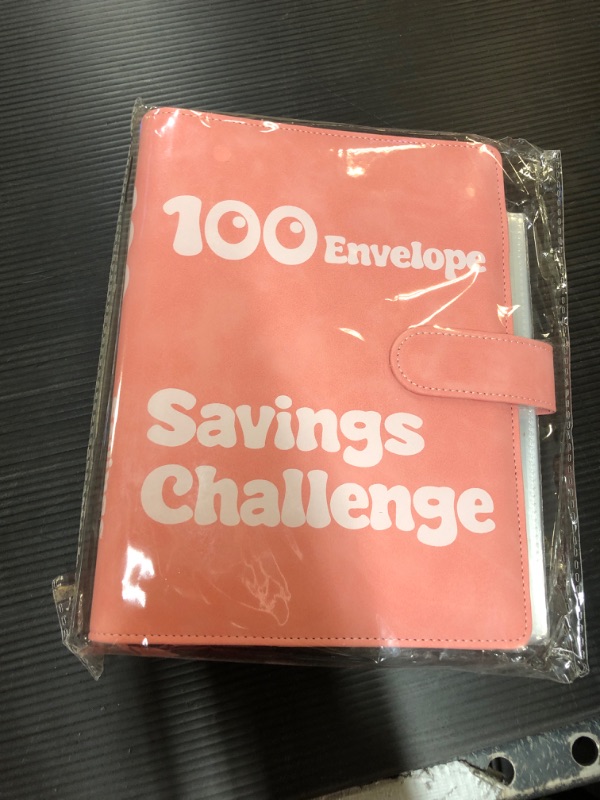 Photo 2 of 100 Envelopes Money Saving Challenge Binder, A5 Savings Challenges Book with Cash Envelopes, Savings Budget Binder for Budgeting and Saving $5050, Pink Light Pink