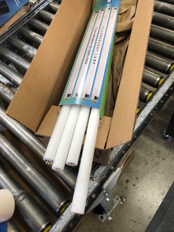 Photo 2 of 14w / 22 inch Cool White 6500K tubes - F14T5/D Fluorescent Tube Lamps / 22''- CFL Bulbs - G5 2-Pin Base fittings - T5 High Efficiency Lamps (4-PACK)