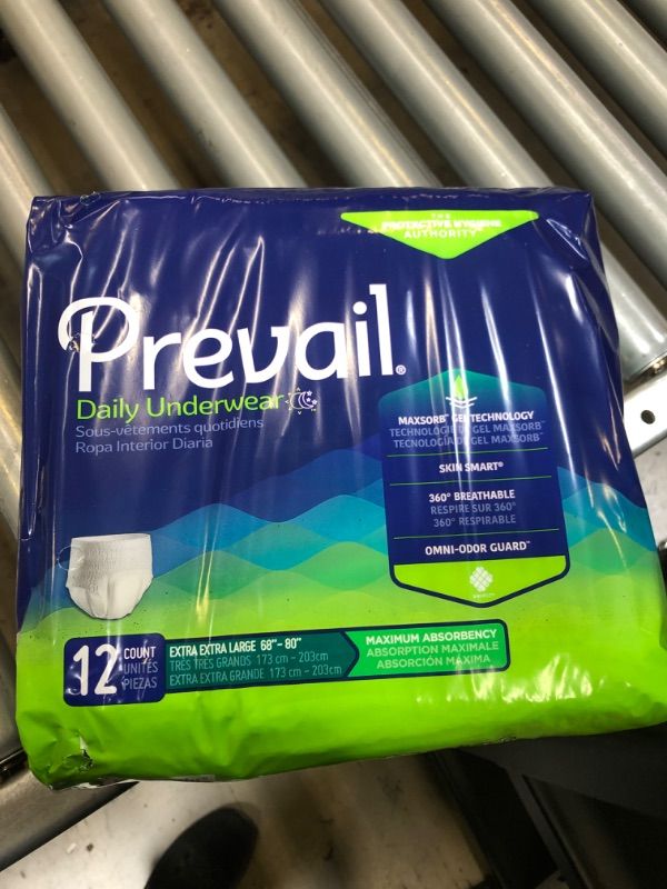 Photo 1 of Adult Absorbent Underwear Prevail Pull on 2X-Large Disposable Heavy Absorbency, 12 pcs/pk