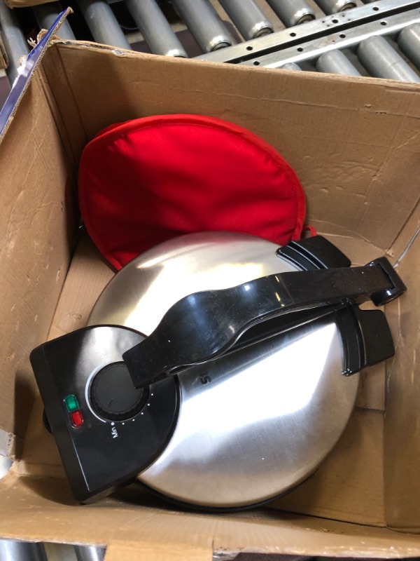 Photo 1 of 10inch Roti Maker by StarBlue with FREE Roti Warmer - The automatic Stainless Steel Non-Stick Electric machine to make Indian style Chapati, Tortilla, Roti AC 110V 50/60Hz 1200W