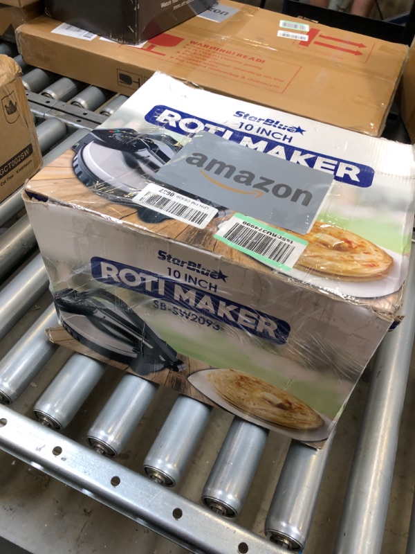 Photo 3 of 10inch Roti Maker by StarBlue with FREE Roti Warmer - The automatic Stainless Steel Non-Stick Electric machine to make Indian style Chapati, Tortilla, Roti AC 110V 50/60Hz 1200W