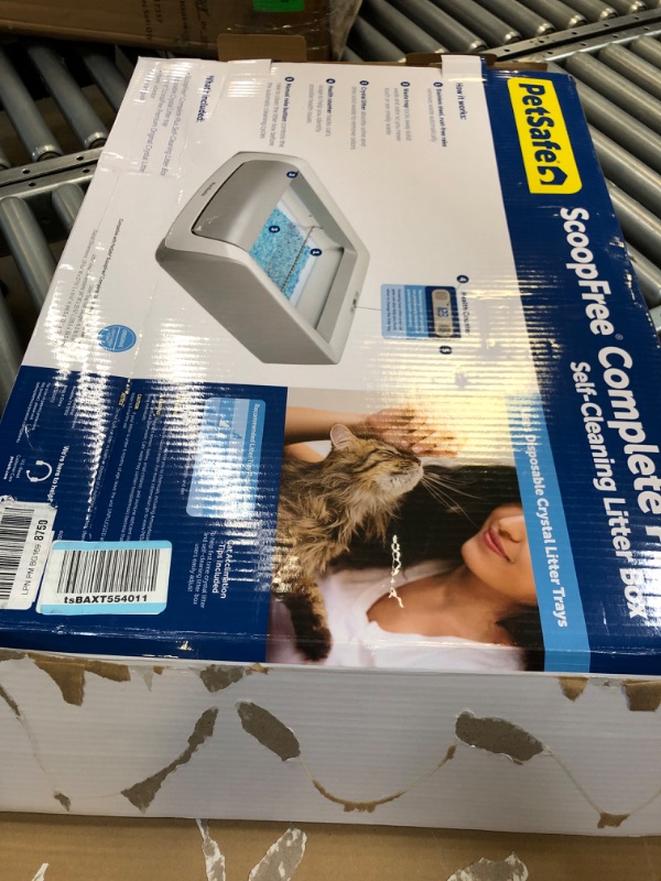 Photo 2 of     PetSafe ScoopFree Crystal Plus Front-Entry Self-Cleaning Cat Litter Box - Never Scoop Litter Again - Hands-Free Cleanup with Disposable Crystal Tray - Less Tracking, Better Odor Control
 