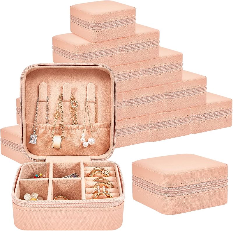 Photo 1 of  Pcs Travel Jewelry Case Bridesmaid Gift Boxes Jewelry Travel Organizer Small Jewelry Box Mini Storage Box(Pink)






























