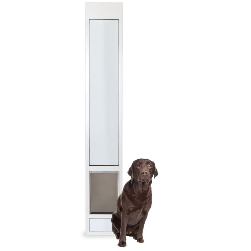 Photo 1 of 10-1/4 in. X 16-3/8 in. Large Tall White Freedom Patio Panel (76 in. to 81 in.) Pet Door
