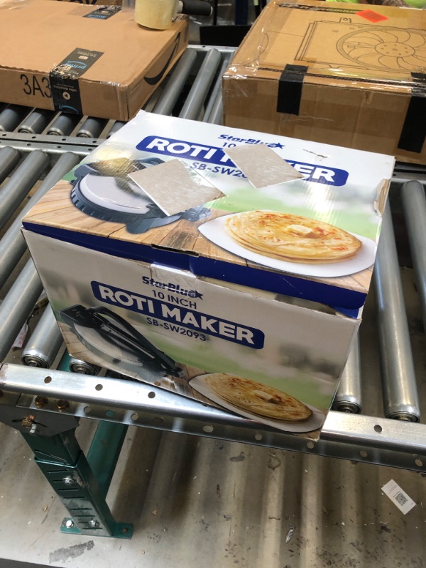 Photo 4 of 10inch Roti Maker by StarBlue with FREE Roti Warmer - The automatic Stainless Steel Non-Stick Electric machine to make Indian style Chapati, Tortilla, Roti AC 110V 50/60Hz 1200W