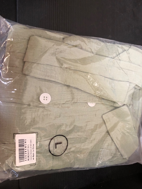 Photo 1 of Dokotoo Womens 2024 Fashion Solid Color Button Down Long Sleeve Side Split Beach Cover Ups Shirt Dress with Pockets Large Green