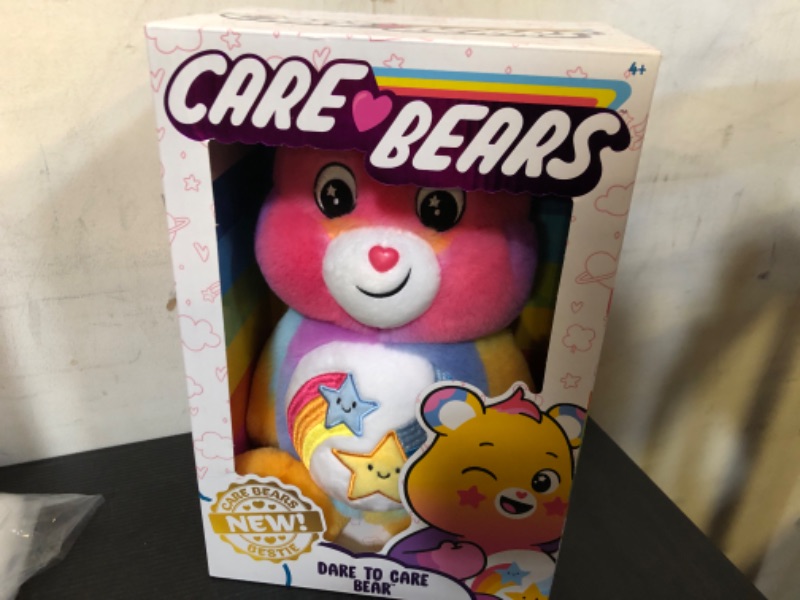 Photo 2 of Care Bears Medium Plush Dare to Tie Dye Plushie for Ages 4+ – Stuffed Animal, Super Soft and Cuddly – Good for Girls and Boys, Employees, Collectors, Great Valentines Day Gift for Kids 14" Dare To Care Bear