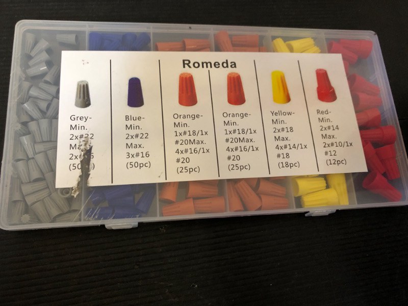 Photo 1 of  Twist-On Wire Connector Screw Terminals Assortment, Wire Caps Kit 