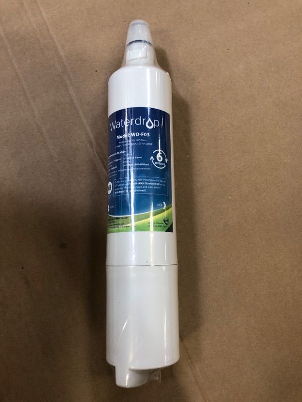 Photo 1 of Waterdrop XWF NSF Certified Refrigerator Water Filter Replacement for GE XWF