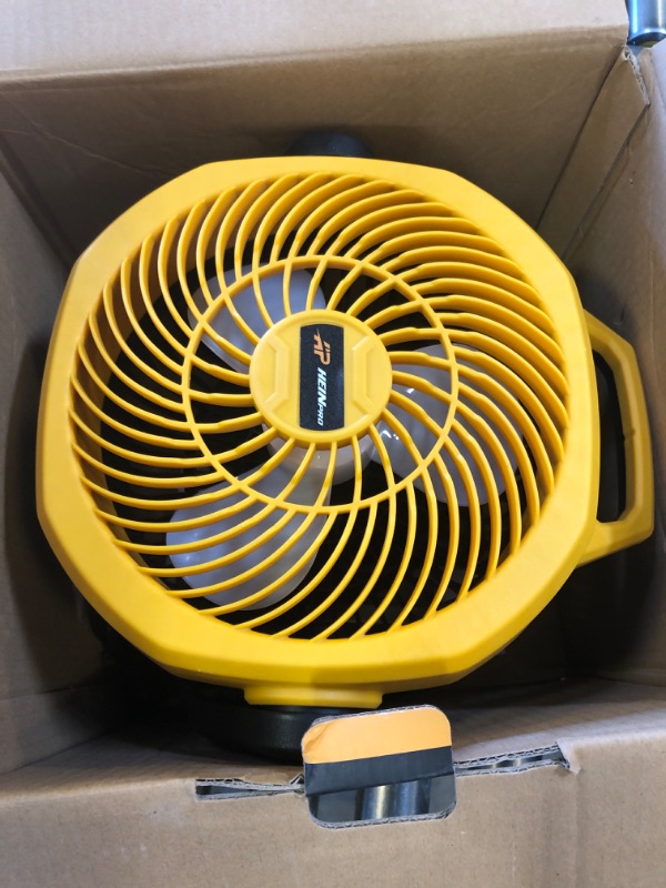 Photo 2 of Battery Powered Fan for DEWALT 20V MAX Battery Variable Speed Battery Operated Fan Furnish AC Adapter, Highest 650 CFM Cordless Fan?Low Noise for Jobsite Camping Fan (No Battery) Fits For Dewalt