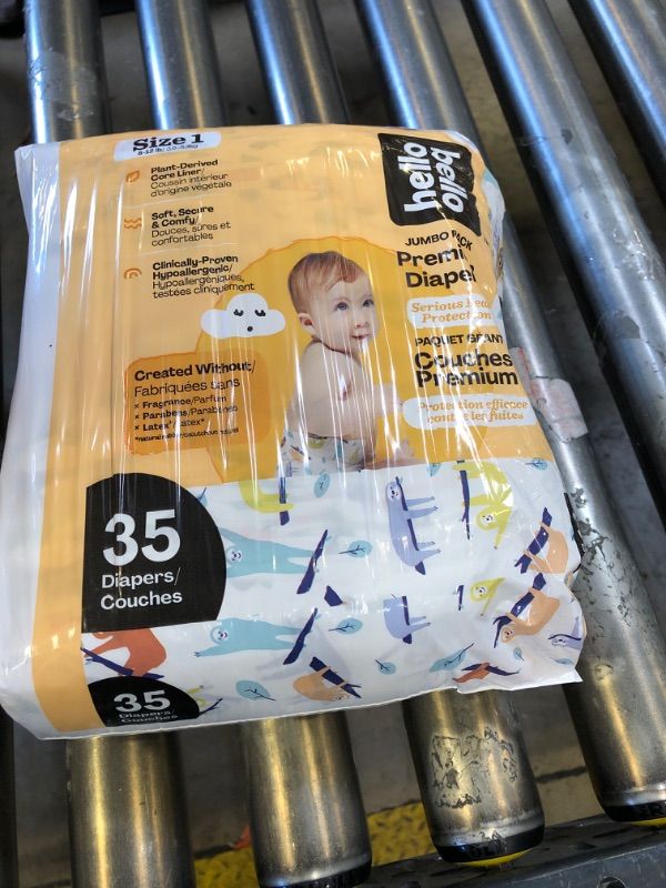 Photo 2 of Hello Bello Premium Baby Diapers Size 1 I 35 Count of Disposeable, Extra-Absorbent, Hypoallergenic, and Eco-Friendly Baby Diapers with Snug and Comfort Fit I Teachers Pet