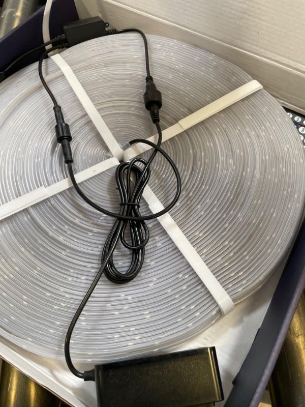 Photo 1 of 200ft Outdoor LED Strip Lights Waterproof 1 Roll,IP68 Outside Led Light Strips Waterproof with App and Remote,Music Sync RGB Exterior Led Rope Lights with Self Adhesive Back for Deck,Balcony,Pool