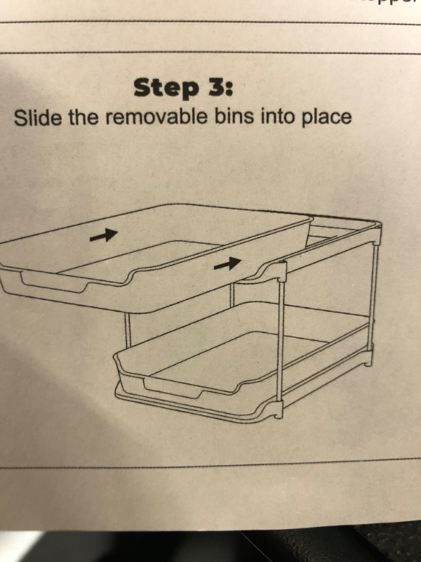 Photo 1 of 2 TIER PULL OUT CABINET ORGANIZER