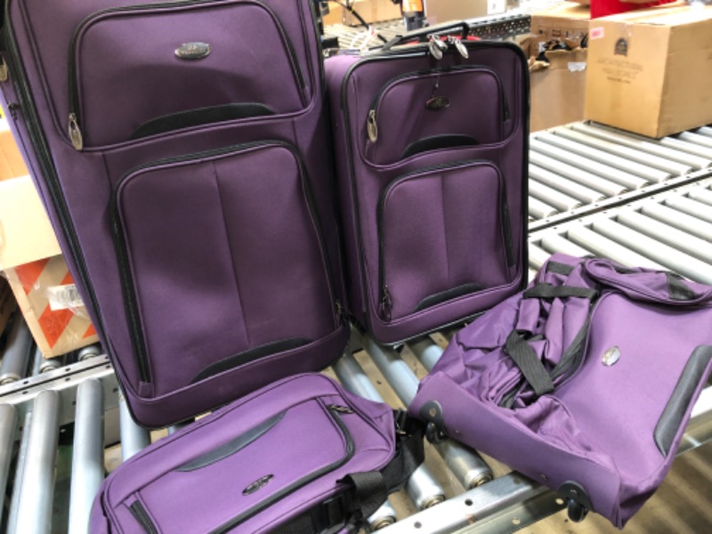 Photo 1 of  Softside Luggage Set Purple
