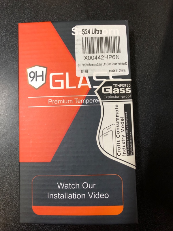 Photo 1 of [3+3 Pack] for Samsung Galaxy S24 Ultra Screen Protector, 9H Tempered Glass, Ultrasonic Fingerprint Compatible, HD Clear Case Friendly for Samsung S24 Ultra Glass Screen Protector 5G
