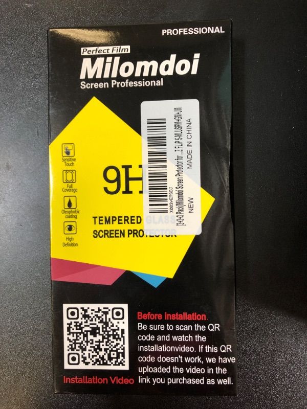 Photo 1 of Milomdoi [9 in 1] for Samsung Galaxy Z Flip 5 Screen Protector, 3 Pack Inner Screen Flexible Film + 3 Pack Tempered Glass Back Screen Protector + 3 Pack Camera Protector with Easy Installation Frame
