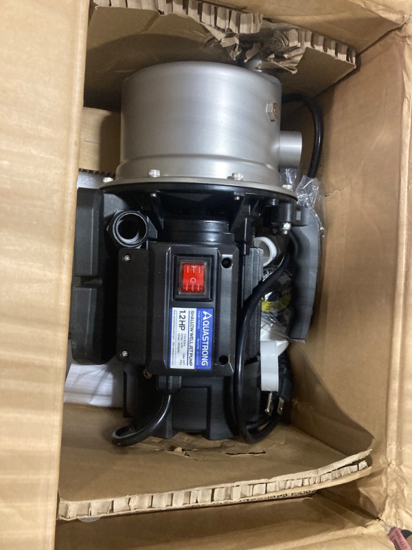 Photo 3 of ****USED***PARTS ONLY***SOLD AS IS ***ALL SALES ARE FINAL***NO RETURNS** 1.2HP Shallow Well Pump with Pressure Tank, Stainless Steel, 1320GPH 115V Irrigation Pump, Automatic Water Booster Jet Pump for Home, Garden, Lawn