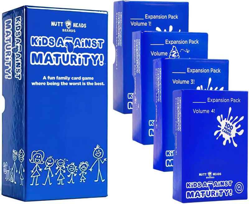 Photo 1 of 
Kids Against Maturity: Card Game for Kids and Families, Super Fun Hilarious for Family Party Game Night, Combo Pack with Expansion #1#2#3 and #4