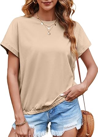 Photo 1 of ***similar****  XL Tankaneo Women Short Cap Sleeve Tops Summer Casual Sweatshirt Crew Neck Loose Fit T-Shirts