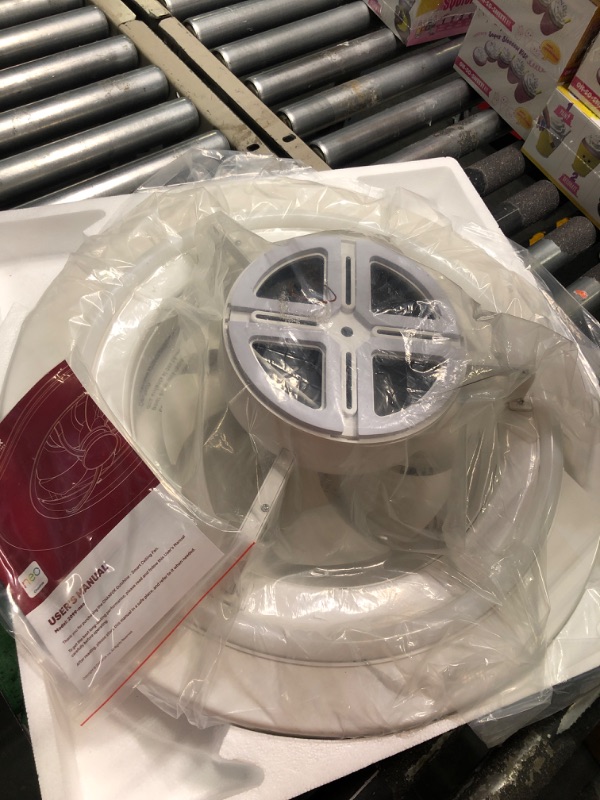 Photo 3 of ****USED***FOR PARTS ONLY***SOLD AS IS NO RETURNS***ALL SALES ARE FINAL*** Orison Ceiling Fan with Light- 22.4 in Smart Low Profile Ceiling Fans with Alexa/Google Assistant/App Control 6 Speed Color Changing Ceiling Fan LED-RGB Back Ambient Light White+Al