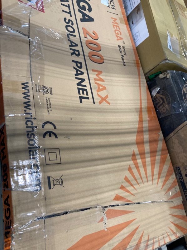 Photo 1 of RICH SOLAR 200 Watt 24 Volt 9BB Cell Monocrystalline Solar Panel High Efficiency Solar Module for RV Trailer Camper Marine Off Grid 200W 24V Single Panel