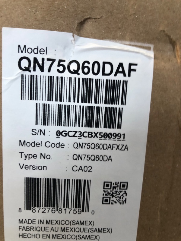 Photo 9 of ***Factory sealed but opened to examine ****
SAMSUNG 75-Inch Class QLED 4K Q60D Series Quantum HDR Smart TV (QN75Q60D, 2024 Model) QS730D 3.1.2ch Soundbar w/Wireless Dolby Atmos Audio, Q-Symphony, SpaceFit Sound Pro,(Newest Model) 75-Inch TV w/QS730D Soun