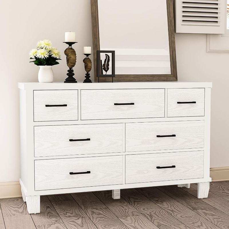 Photo 1 of ***USED**  Cabinet , sku:PHO-103E80CZ**** Modern Chest of Drawers Closet with Metal Handle, Wooden Dresser Organizer, for Bedroom, Living Room, White