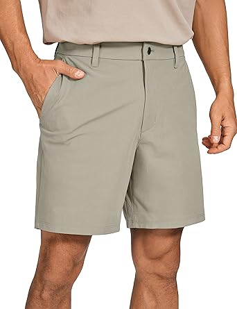 Photo 1 of 
CRZ YOGA Men's All Day Comfy Golf Shorts - 7" Stretch Lightweight Casual Work Flat Front Shorts with Pockets