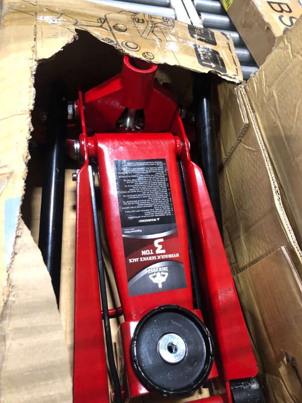 Photo 3 of ****USED*** Jack Boss Floor Jack 3 Ton Capacity Fast Lift Service Jack Steel Heavy Duty Hydraulic Car Jack 3 Ton RED