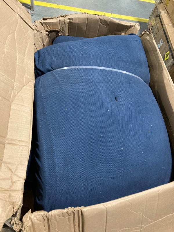 Photo 3 of ****USED****DHP Tallie Full Metal Arm Futon with 6” Thermobonded High Density Polyester Fill Mattress, Blue