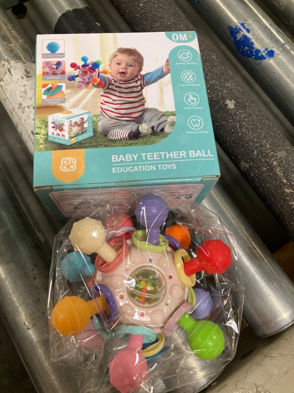 Photo 2 of ***USED** Teething Toys for Babies 0-6 Months: Sensory Toys for Infant - Baby Learning Developmental Toys Chewable Freezable Rattle Newborn Gifts for Boys Girls