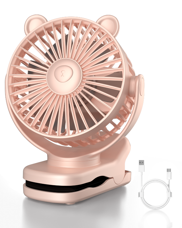 Photo 1 of ***COLOR IS PINK***
FrSara USB Battery Powered Clip on Fan, Portable Small Fan with USB TYPE-C Charging, 3 Speeds Strong Airflow, with Sturdy Clamp, Quiet Desk Fan, Ideal for Bedroom Office Desktop Treadmill, Black Black Classic