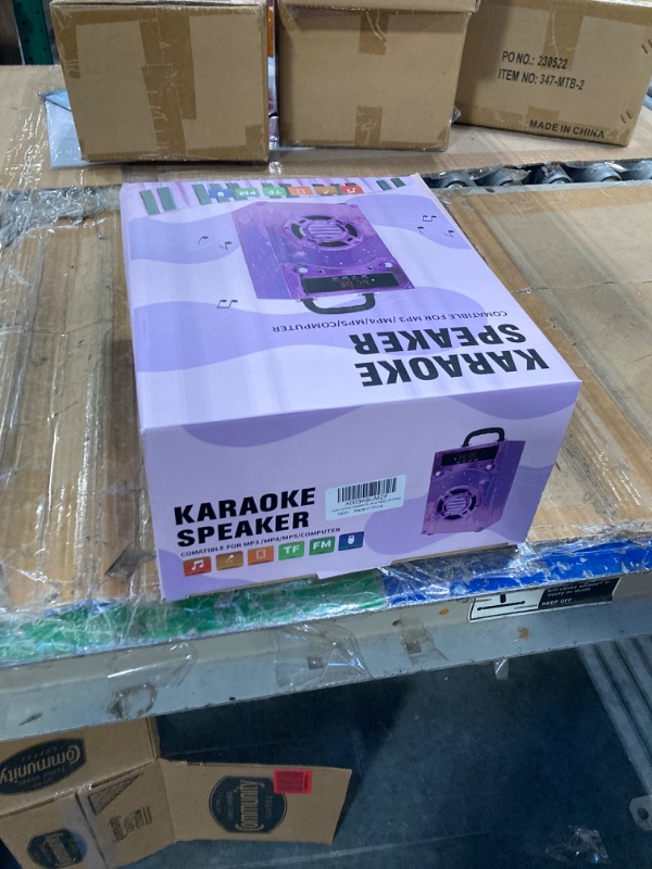 Photo 1 of ****USED**PARTS ONLY***SOLD AS IS NO RETURNS***ALL SALES ARE FINAL*** Kids Bluetooth Karaoke Machine with 2 Microphones, Remote Control Wireless Karaoke Speaker Portable Karaoke Machine Music MP3 Player for Kids Adult Party Gift (Rosepink)