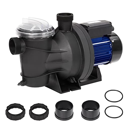 Photo 1 of 1.1HP Pool Pump in/Above Ground Water Pump Single Speed, 800W/115V, 3962GPH & High Flow, Powerful Primming Swimming Pool Pumps with Filter Basket, Low
