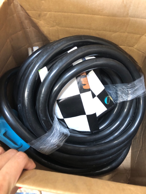 Photo 3 of ***USED**BOX IS DAMAGED*** * CircleCord UL Listed 50 Amp 50 Feet RV/Generator Cord with Locking Connector, Heavy Duty 6/3+8/1 Gauge STW Wire, 14-50P Male and 14-50R Twist Locking Female for RV Camper and Generator to House 
