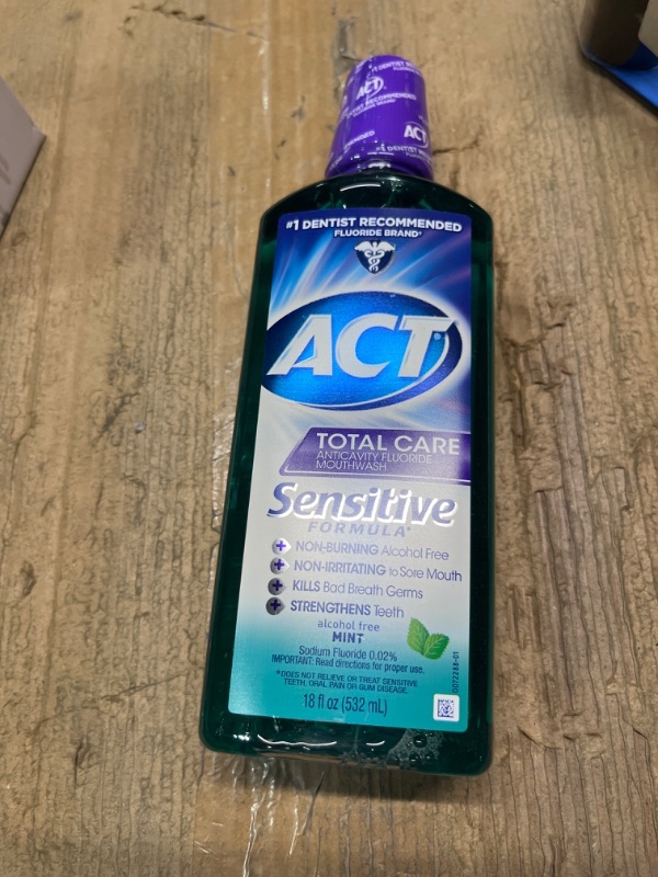 Photo 3 of Act Total Care Anticavity Fluoride Mouthwash Sensitive Formula Mint - 18 oz