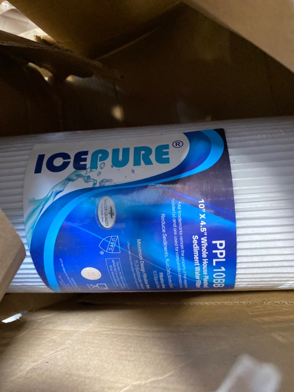 Photo 1 of 10" x 4.5" Whole House Pleated Sediment Water Filter Replacement for GE FXHSC, Culligan R50-BBSA, Pentek R50-BB, DuPont WFHDC3001, W50PEHD, GXWH40L, GXWH35F, for Well Water, Pack of 4 4 Count (Pack of 1)