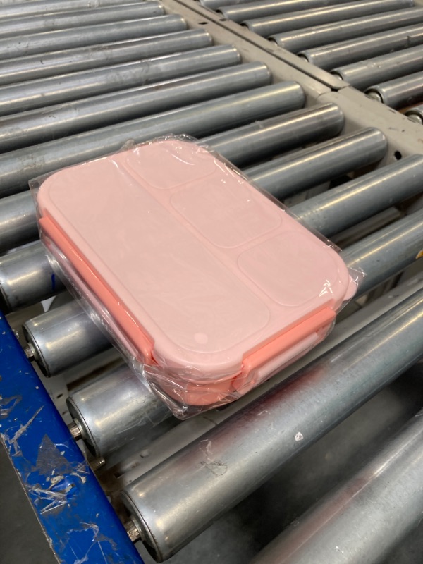 Photo 1 of Bento Box Adult Lunch Box, Lunch Box Kids, Bento Box Kids, 1300ML Lunch Box Adult with 4 Compartment, Lunch Box Containers for Adults/Kids/Toddler, Microwave/Dishwasher/Freezer Safe (Pink)