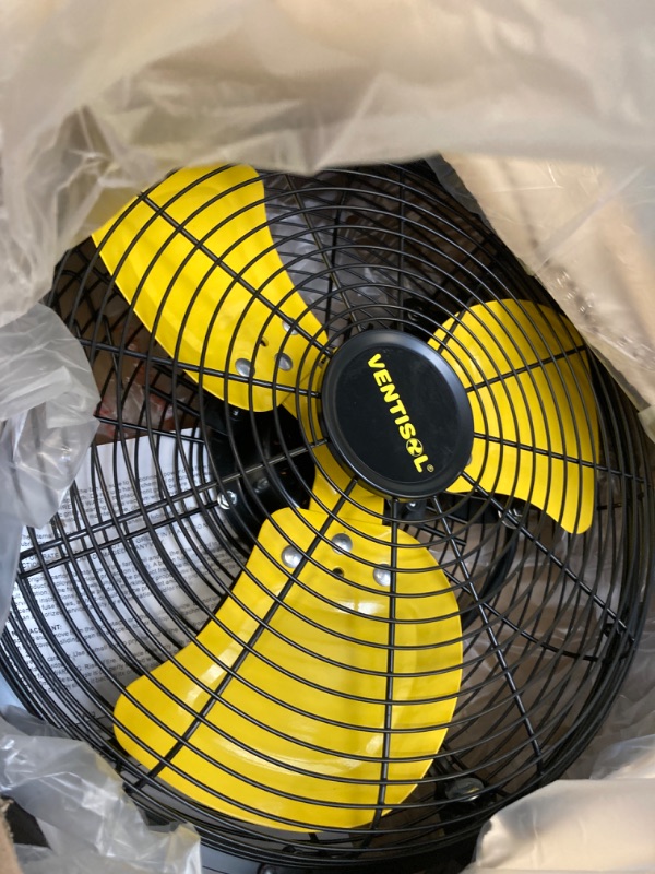 Photo 3 of ***USED***VENTISOL 12 Inch 1560 CFM High Velocity Heavy Duty Floor Fan with 3 Powerful Speeds,Portable Metal Fan,180°Tilting Quiet Shop Fan for Commercial, Residential, Gym, Home Use- ETL Listed, Black 12in. Floor Fan