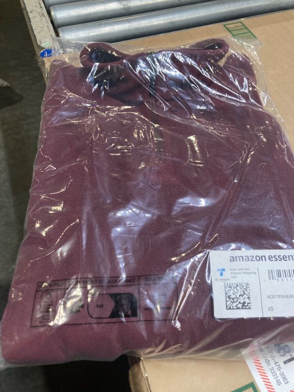 Photo 2 of ***FACTORY SEALED***
Amazon Essentials Men's Quarter-Zip Polar Fleece Jacket - Discontinued Colors Polyester Burgundy X-Small