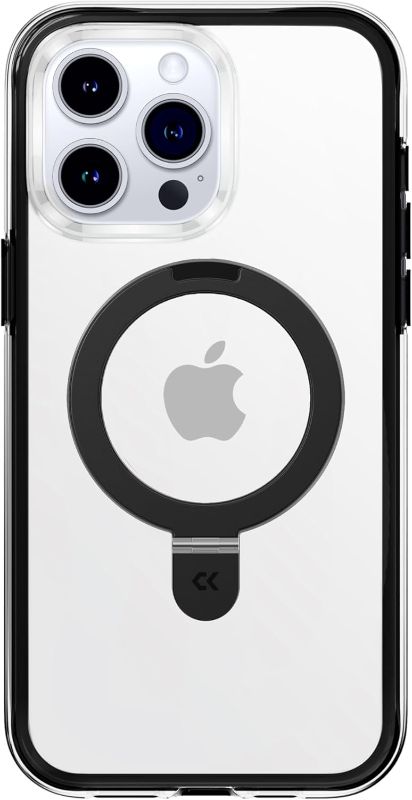 Photo 1 of CASEKOO 360° Air Max for iPhone 15 Pro Max Case [16FT Military Drop Protection/Build-in Magnetic Ring Stand] - Fashion Sport Series - Tough 360° Air-filled Bumper - Space Black