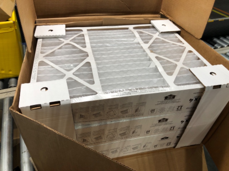 Photo 3 of ***USED** Honeywell Home 20x25x4 MERV 12, AC Furnace Air Filter, 3 PACK (CF200A1016-3PKAM) (Actual Dimensions: 18.84 x 24.75 x 4.38 in.) Pack of 3