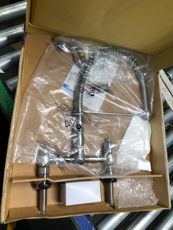 Photo 3 of ****SOLD AS PARTS - FINAL SALE*** Kingston Brass GS1278AL Heritage Pull-Down Sprayer Kitchen Faucet, Brushed Nickel