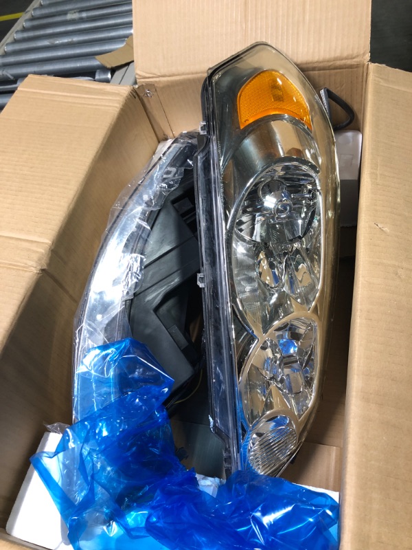 Photo 4 of 2006-2013 Chevy Impala Headlights Assembly for 2014-2015 Chevy Impala Limited / 2006-2007 Chevy Monte Carlo Chrome Housing Amber Reflector Replacement Driver and Passenger Side A-Chrome Housing Amber Reflector